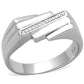 TS232 - Rhodium 925 Sterling Silver Ring with AAA Grade CZ  in Clear-4