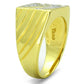 TS234 - Gold+Rhodium 925 Sterling Silver Ring with AAA Grade CZ  in Clear-3