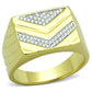 TS234 - Gold+Rhodium 925 Sterling Silver Ring with AAA Grade CZ  in Clear-4