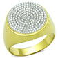 TS238 - Gold+Rhodium 925 Sterling Silver Ring with AAA Grade CZ  in Clear-4