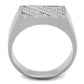 TS240 - Rhodium 925 Sterling Silver Ring with AAA Grade CZ  in Clear-2