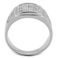 TS241 - Rhodium 925 Sterling Silver Ring with AAA Grade CZ  in Clear-2