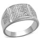 TS241 - Rhodium 925 Sterling Silver Ring with AAA Grade CZ  in Clear-4