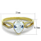 TS248 - Gold 925 Sterling Silver Ring with AAA Grade CZ  in Clear-1