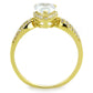 TS248 - Gold 925 Sterling Silver Ring with AAA Grade CZ  in Clear-2