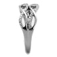 TS266 - Rhodium 925 Sterling Silver Ring with AAA Grade CZ  in Clear-3