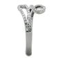 TS267 - Rhodium 925 Sterling Silver Ring with AAA Grade CZ  in Clear-3