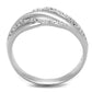 TS268 - Rhodium 925 Sterling Silver Ring with AAA Grade CZ  in Clear-2