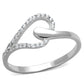 TS269 - Rhodium 925 Sterling Silver Ring with AAA Grade CZ  in Clear-4