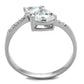 TS271 - Rhodium 925 Sterling Silver Ring with AAA Grade CZ  in Clear-2