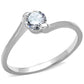 TS272 - Rhodium 925 Sterling Silver Ring with AAA Grade CZ  in Clear-4