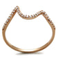TS280 - Rose Gold 925 Sterling Silver Ring with AAA Grade CZ  in Clear-2