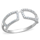 TS306 - Rhodium 925 Sterling Silver Ring with AAA Grade CZ  in Clear-4