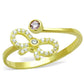 TS309 - Gold 925 Sterling Silver Ring with AAA Grade CZ  in Rose-4