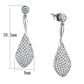 TS324 - Rhodium 925 Sterling Silver Earrings with AAA Grade CZ  in Clear-1