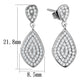 TS325 - Rhodium 925 Sterling Silver Earrings with AAA Grade CZ  in Clear-1