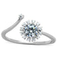 TS335 - Rhodium 925 Sterling Silver Ring with AAA Grade CZ  in Clear-4