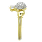 TS342 - Gold+Rhodium 925 Sterling Silver Ring with AAA Grade CZ  in Clear-3