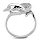 TS343 - Rhodium 925 Sterling Silver Ring with AAA Grade CZ  in Clear-2