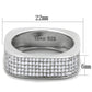 TS346 - Rhodium 925 Sterling Silver Ring with AAA Grade CZ  in Clear-1