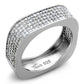 TS346 - Rhodium 925 Sterling Silver Ring with AAA Grade CZ  in Clear-4