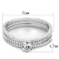 TS347 - Rhodium 925 Sterling Silver Ring with AAA Grade CZ  in Clear-1