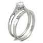 TS348 - Rhodium 925 Sterling Silver Ring with AAA Grade CZ  in Clear-3
