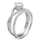 TS350 - Rhodium 925 Sterling Silver Ring with AAA Grade CZ  in Clear-3