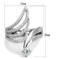 TS356 - Rhodium 925 Sterling Silver Ring with AAA Grade CZ  in Clear-1