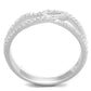 TS365 - Rhodium 925 Sterling Silver Ring with AAA Grade CZ  in Clear-2