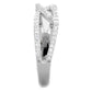 TS365 - Rhodium 925 Sterling Silver Ring with AAA Grade CZ  in Clear-3