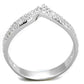 TS366 - Rhodium 925 Sterling Silver Ring with AAA Grade CZ  in Clear-2