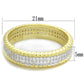 TS371 - Gold+Rhodium 925 Sterling Silver Ring with AAA Grade CZ  in Clear-1