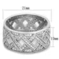 TS372 - Rhodium 925 Sterling Silver Ring with AAA Grade CZ  in Clear-1