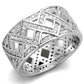 TS372 - Rhodium 925 Sterling Silver Ring with AAA Grade CZ  in Clear-4