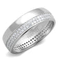 TS375 - Rhodium 925 Sterling Silver Ring with AAA Grade CZ  in Clear-4