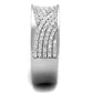 TS376 - Rhodium 925 Sterling Silver Ring with AAA Grade CZ  in Clear-3