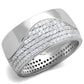 TS378 - Rhodium 925 Sterling Silver Ring with AAA Grade CZ  in Clear-4