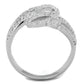 TS383 - Rhodium 925 Sterling Silver Ring with AAA Grade CZ  in Clear-2