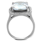 TS391 - Rhodium 925 Sterling Silver Ring with AAA Grade CZ  in Clear-2