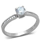 TS401 - Rhodium 925 Sterling Silver Ring with AAA Grade CZ  in Clear-4