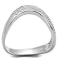 TS402 - Rhodium 925 Sterling Silver Ring with AAA Grade CZ  in Clear-2