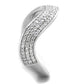 TS402 - Rhodium 925 Sterling Silver Ring with AAA Grade CZ  in Clear-3