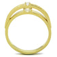 TS403 - Gold 925 Sterling Silver Ring with AAA Grade CZ  in Clear-2