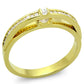 TS403 - Gold 925 Sterling Silver Ring with AAA Grade CZ  in Clear-4