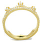 TS404 - Gold 925 Sterling Silver Ring with AAA Grade CZ  in Clear-2