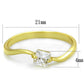 TS407 - Gold 925 Sterling Silver Ring with AAA Grade CZ  in Clear-1