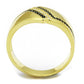 TS413 - Gold 925 Sterling Silver Ring with AAA Grade CZ  in Black Diamond-2