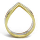 TS416 - Rhodium + Gold + Rose Gold 925 Sterling Silver Ring with AAA Grade CZ  in Clear-2