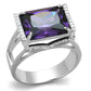 TS417 - Rhodium 925 Sterling Silver Ring with AAA Grade CZ  in Amethyst-4